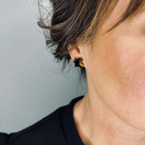 Black Cross Stud Earrings