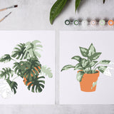 Tropical Plants Paint-By-Numbers kit