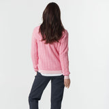Cable Knit Polo Fondant Pink