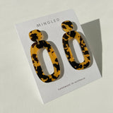 Riley Earrings - Honey Tortoise Shell