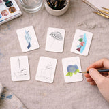 Paintable Watercolor Card Deck - Sea and Sail