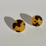 Tortoise Shell Round Studs