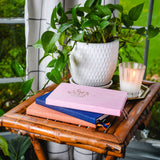 Embossed Linen Cover Sketchbook Navy Blue