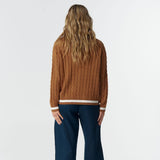 Harvest V Neck Jumper Fox/White