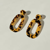 Riley Earrings - Honey Tortoise Shell