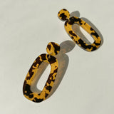 Riley Earrings - Honey Tortoise Shell