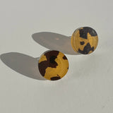 Tortoise Shell Round Studs