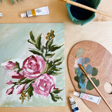 Abstract Roses painting kit, impressionist painting kit