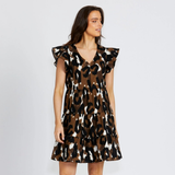 Ella Tiered Dress Animal