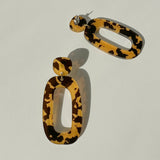 Riley Earrings - Honey Tortoise Shell