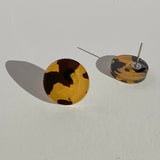 Tortoise Shell Round Studs