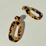 Riley Earrings - Honey Tortoise Shell