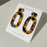 Riley Earrings - Honey Tortoise Shell