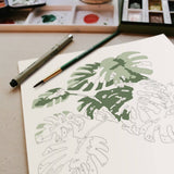 Tropical Plants Paint-By-Numbers kit