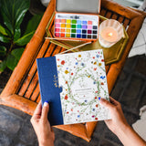 Embossed Linen Cover Sketchbook Navy Blue