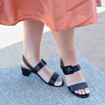 Brandi Black by Chrissie | Womens Heels by outside back drop 