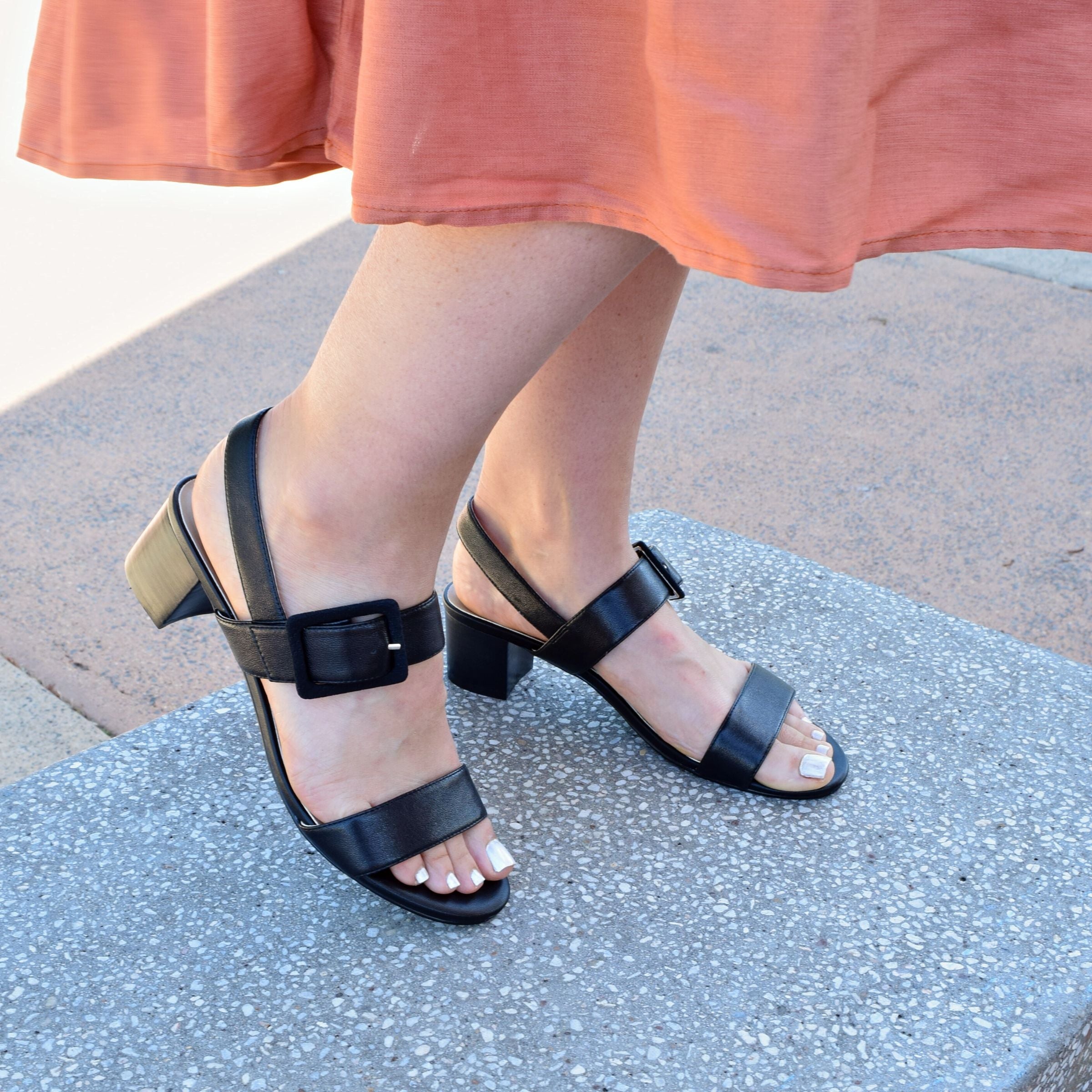 Brandi Black by Chrissie | Womens Heels by outside back drop