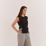 Dianna Stone Trim Tank Black
