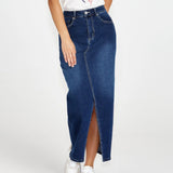 Emerald Denim Skirt