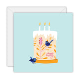 Happy Birthday - Blue Wren - Greeting Card