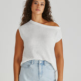 Jaci Knit Top White