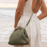 Lotus Clutch Sage Green