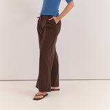 Natalie Wide Leg Trouser Chocolate