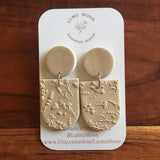 Olivia Wildflower Closed Arch earrings- Beige