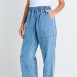 Quinn Cotton Jogger Blue