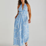 Tilda Plunge Dress Abstract Daisy