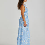 Tilda Plunge Dress Abstract Daisy