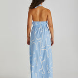 Tilda Plunge Dress Abstract Daisy