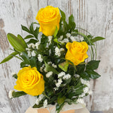 Lily and Rose Arrangement - Yellow - Today's Fresh Designs