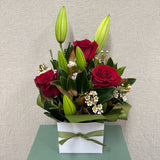 Lily and Rose Arrangement - Red - Today's Fresh Designs