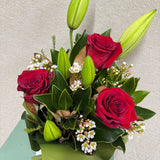 Lily and Rose Arrangement - Red - Today's Fresh Designs