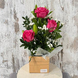 Lily and Rose Arrangement - Hot Pink - Today's Fresh Designs