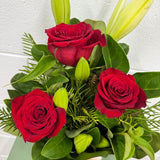 Lily and Rose Arrangement - Red - Today's Fresh Designs