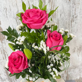 Lily and Rose Arrangement - Hot Pink - Today's Fresh Designs