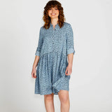 Zahlia Shirt Dress Denim Cheetah