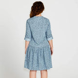 Zahlia Shirt Dress Denim Cheetah