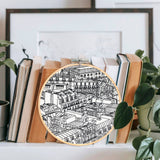 Rooftops of Paris, France - Full Embroidery