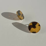 Tortoise Shell Round Studs