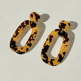 Riley Earrings - Honey Tortoise Shell