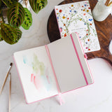 Embossed Linen Cover Sketchbook Navy Blue