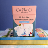 Paintable Watercolor Card Deck - Sea and Sail