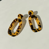 Riley Earrings - Honey Tortoise Shell