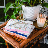 Embossed Linen Cover Sketchbook Navy Blue