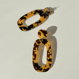 Riley Earrings - Honey Tortoise Shell