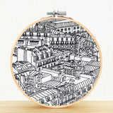 Rooftops of Paris, France - Full Embroidery