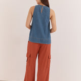 Katia Cargo Trouser Rust Red
